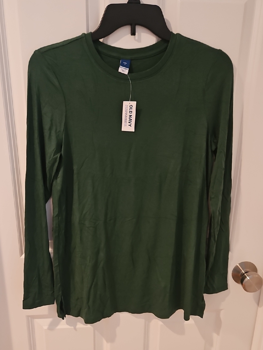 Old Navy Deep Green Crewneck Long Sleeve Tee